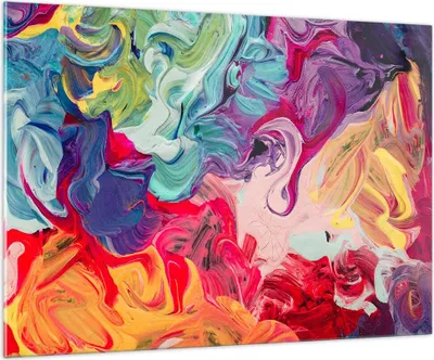 Produktbild von Bilder auf glas - Abstraktion modern - 100x70cm - Glasbilder - Wandbilder - Kunstdruck - zum Aufhängen bereit - Wanddekoration aus Glas - Glas Bilder - Wandbild auf Glas - Einteilig - GAA100x70-3877