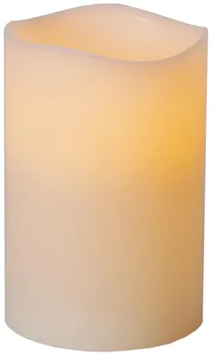 Produktbild von Best Season LED-Leuchtkerze mit Echtwachs, flackernd ca.15 x 10 cm,Timer, batteriebetr., w/w LED, 068-65