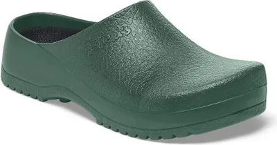 Produktbild von Birkenstock Super-Birki Fusion Clogs, Grün, Größe 37, aus Polyurethan, öl- & fettbeständig, rutschhemmend, waschbar & wasserdicht, mit Energieaufnahme im Fersenbereich, für Küche, Medizin, Lebensmittelindustrie & Garten, BI-1201127