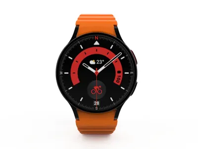 Produktbild von SYSTEM-S Armband 20 mm aus Silikon magnetisch für Samsung Galaxy Watch 5 4 in Rot