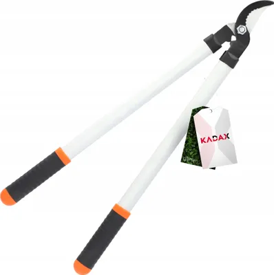 Produktbild von KADAX Zweihändige Gartenschere "Nore", Ambossgartenschere mit Stahlklinge und Aluminiumgriffe, Schere für Blumen, Zweige, Baumschere