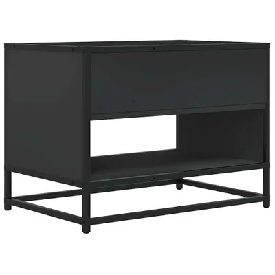 Image de Meuble TV noir 61x40x46 cm bois d'ingénierie et métal