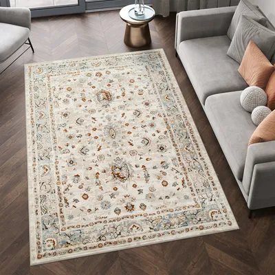 Immagine prodotto di Tappeto Tapiso RETRO Moderno Effetto  Beige Grigio Soggiorno 140 x 200 cm