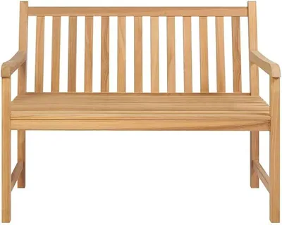 Imagen del producto de Banco de jardín de 114 cm, fabricado en madera maciza de teca