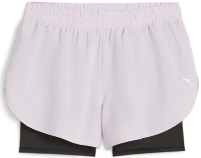 Productafbeelding van Dames shorts PUMA RUN FAV WOVEN 2IN1 SHORT W 523181-60, zwart. Maat: XS