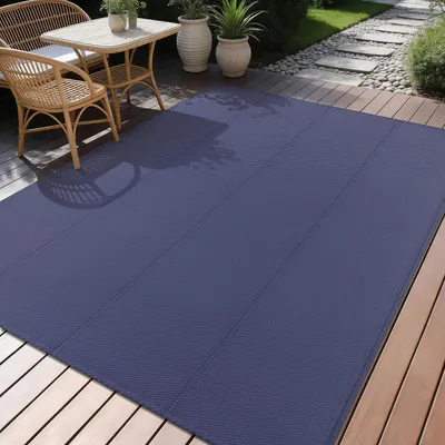 Immagine prodotto di Tappeto da esterno resistente alle intemperie, 120x180 cm, colore blu navy