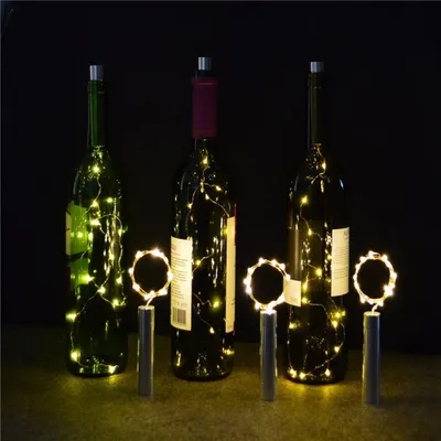 Ceepko LED Weinflaschen Lichter - USB Wiederaufladbare Flaschenbeleuchtung 4er Set
