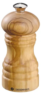 Obrázek produktu pro Mlýnek na sůl Zassenhaus, Ø 5,5 x 12 cm, olivové dřevo