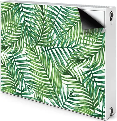Produktbild von Magnet Heizung Verkleidung Abdeckung Heizung Heizkörperabdeckung 110x60 cm  - Exotische Blätter