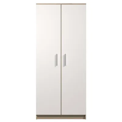 Image de Armoire à portes battantes OMEGA II 06 2D 80 cm SONOMA/BLANC