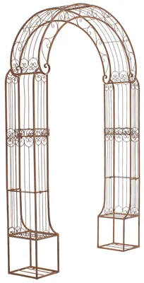 Produktbild von Rosenbogen Alessia für Kletterpflanzen | Farbe: antikbraun | Abmessungen: 163x34x239,5 cm