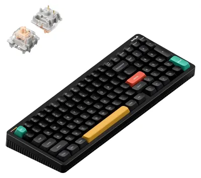 Produktbild von NuPhy Halo IO Series Mechanische Gaming Tastatur 96% Bluetooth/2.4GHz/USB-C - QWERTY US / Obsidian Black / Blush Max