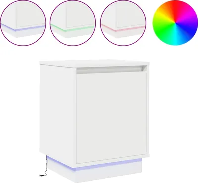 Produktbild von "SALE 2026"Nachtschrank - Nachttisch - Beistelltisch für Schlafzimmer - Weiß 39 x 34,5 x 50 cm Holzwerkstoff - Nachttische & -schränke DE2300246