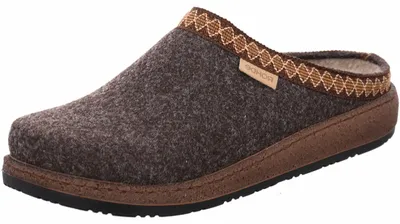 Produktbild von Rohde Damen Pantoffel Hausschuh aus Softfilz bestickt lose Einlagen Novara 6425, Größe:41 EU, Farbe:Braun