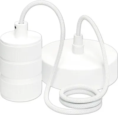 Image de Suspension à 1 flamme blanc 150 cm