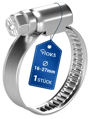 Produktbild von Schlauchklemme Schlauchschelle 16-27mmØ 9mm Bandbreite W2 Chromstahl