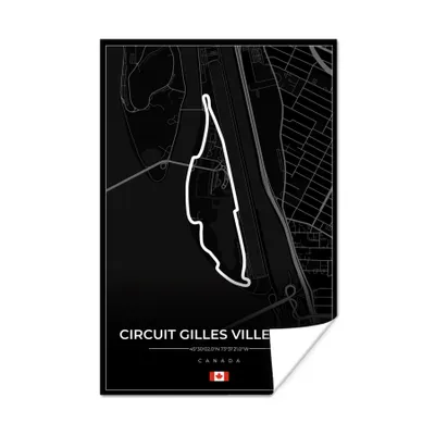 Produktbild von MuchoWow® Poster Rennsport - Rennstrecke - Circuit Gilles Villeneuve - Kanada - F1 - Schwarz 40x60 cm - Plakate für die Wand - Poster Babyzimmer