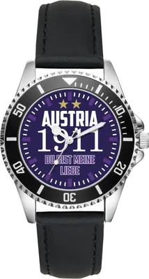 Produktbild von KIESENBERG Herrenuhr Armbanduhr Austria Geschenk Fan Artikel Zubehör Fanartikel Analog Quartz Uhr L-11001
