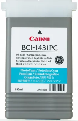 Productafbeelding van Canon BCI-1431PC, cyaan, fotokwaliteit, inkt op basis van kleurstoffen, 1 stuk