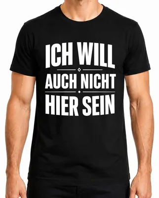Imagen del producto de Camiseta para hombre, color , talla M. Frase: "No quiero estar aquí". Estilo: divertido, sarcástico
