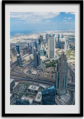 Produktbild von Bild - Bilderrahmen - Foto - 70 cm x 100 cm - MDF - Rahmen - Wandkunst - Wolkenkratzer
