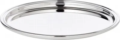 Produktbild von Tablett Serviertablett Pipe, rund, edel versilbert, Durchmesser 22 cm