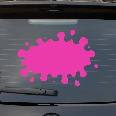 Produktbild von Heckscheibenaufkleber Farbkleks Splash Auto-Aufkleber 55x38 cm Pink Auto Aufkleber Sticker