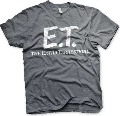 Productafbeelding van E.T. Het Buitenaardse Wezen - Logo T-shirt - X-Large - Donkergrijs