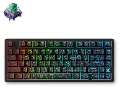 Produktbild von MCHOSE Jet 75 HE Magnetische Gaming Tastatur 75% - USB-C 8K Kailh Magnetic God Switch, Schwarz
