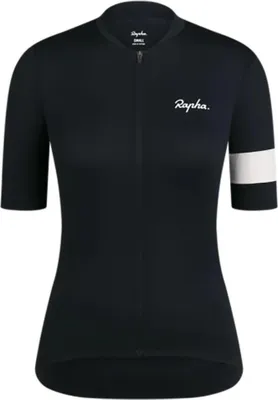 Zdjęcie produktu dla Koszulka rowerowa Rapha Core Lightweight z krótkim rękawem, czarna, damska, rozmiar S, czarna, rozmiar S
