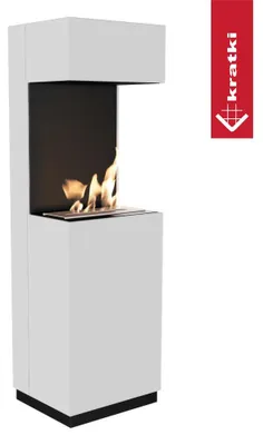 Zdjęcie produktu dla Wolnostojący kominek ekologiczny SIERRA MINI w kolorze białym