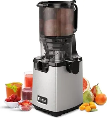 Produktbild von Langsamer Saftpflanze -Obst - 250 W Edelstahl Elektrische Presse Kaltsaftmaschine 135 mm Große Öffnung, einfache Reinigung, Rückwärtsfunktio