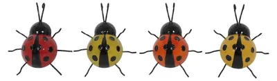Image de Countryfield décoration murale coccinelle carton multicolore 18,5x8x23cm