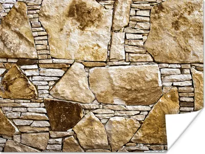 Produktbild von MuchoWow® Poster Felsbrocken - Mauer - Steine 80x60 cm - Kunst für zu Hause