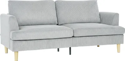 Zdjęcie produktu dla HOMCOM – sofa trzyosobowa z podłokietnikami, tapicerowana sofa w stylu corduroy