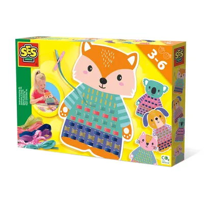 Produktbild von SES Creative 14025 Tiere Weben XL - Kreatives Webset für Kinder, Bastelset für Kinder, 3 Jahr(e), Karton