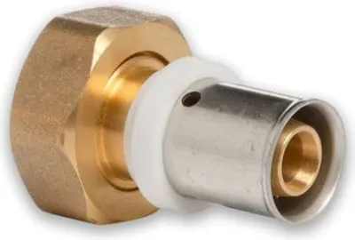 Produktbild von Selfio-Press Aluverbund Pressfitting Übergangsverschraubung Innengewinde 16 x 2 - 3/4' Eurokonus TH + U Kontur DVGW