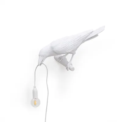 Produktbild von SELETTI Bird Lamp White Looking Links OUTDOOR