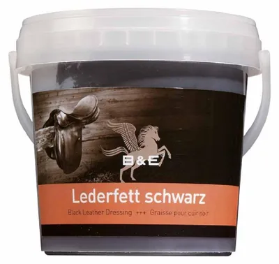 Produktbild von B & E Lederfett schwarz, 500 ml für Schuhe, Handtaschen, Cabrio-Verdeck,Ledercombi,Ledercouch…