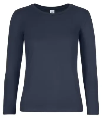 Produktbild von B&C - "#E190" T-Shirt für Damen Langärmlig FK2610 (XXL) (Marineblau)