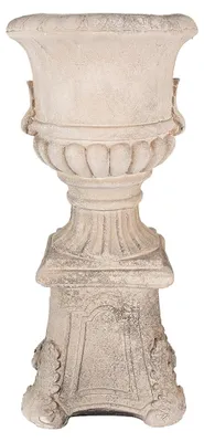 Produktbild von Clayre & Eef Blumentopf 33x33x69 cm Beige Magnesiumoxid (MGO)