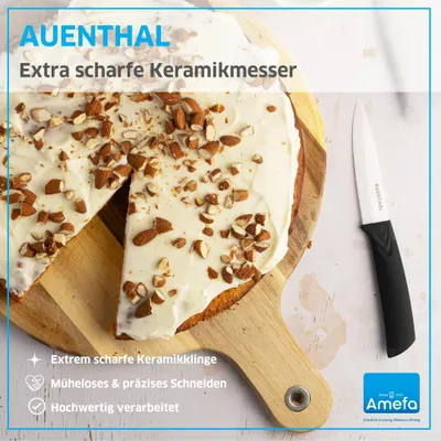 Immagine prodotto di Amefa AUENTHAL, coltello da cucina in Vetroceramica, 10 cm, coltello da sbucciare, lama in Vetroceramica bianca