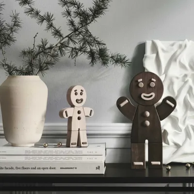 Image de Boyhood, bonhomme en pain d'épices, figurine en bois, chêne, grande taille
