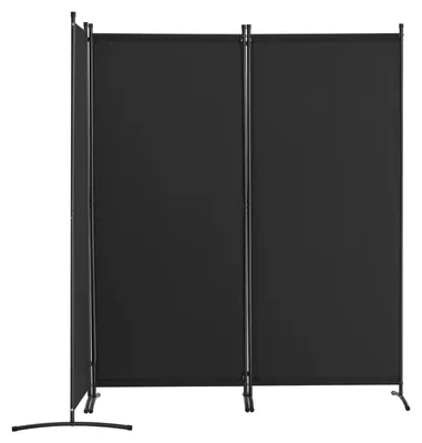 Productafbeelding van VEVOR Ruimteverdelers, 3-delige roomdivider, inklapbare scheidingswand, privacy scherm voor kantoor, slaapkamer, eetkamer, studeerkamer, balkon, vrijstaande ruimteverdelers (228 x 52 x 184 cm), zwart
