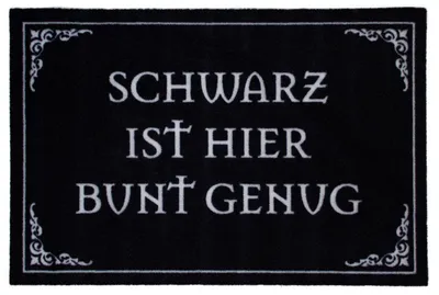Produktbild von Fußmatte- Schwarz ist hier Bunt genug Türmatte sauberlaufmatte