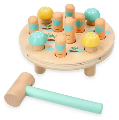 Produktbild von AdamToys Klopfbank MÖHRENFELD Hammerspiel Holzspielzeug Hammerbank Holz 7 Stifte Klopfspiel