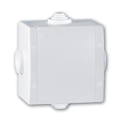 Produktbild von Verteilerbox Weiß mit vier Eingängen 80x80 / IP54