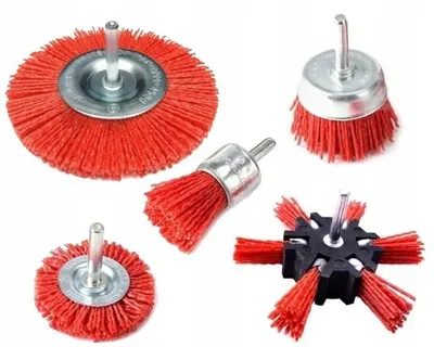 Produktbild von Falon-Tech 5-teiliges Nylonbürsten-Set für Bohrmaschine