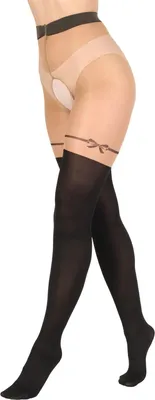 Produktbild von BANANALU Intimo Secret 20 Den Overknee Optik Ouvert Strumpfhose Daino-Nero M