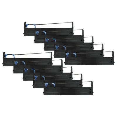 Produktbild von vhbw 10x Farbband Schriftband kompatibel mit Tally 1325, TD1325, 1125 Nadeldrucker, Bondrucker - Schwarz